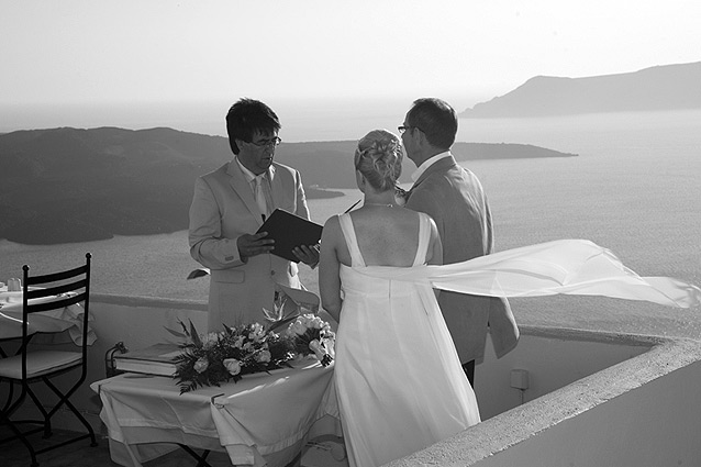 civil wedding in santorini