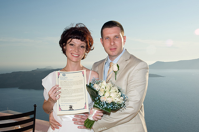 wedding in greece santorini