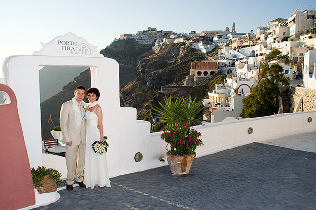 bride groom santorini