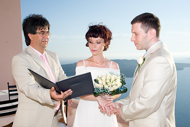 civil wedding santorini