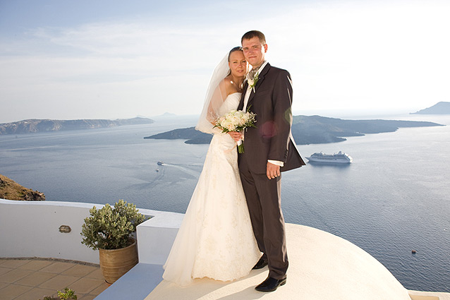 santorini volcano wedding