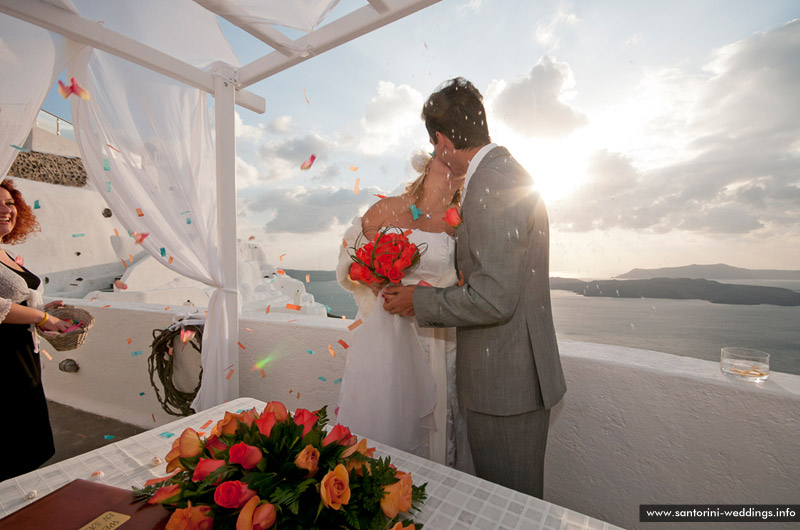 Santorini Wedding At St. Irini Chapel