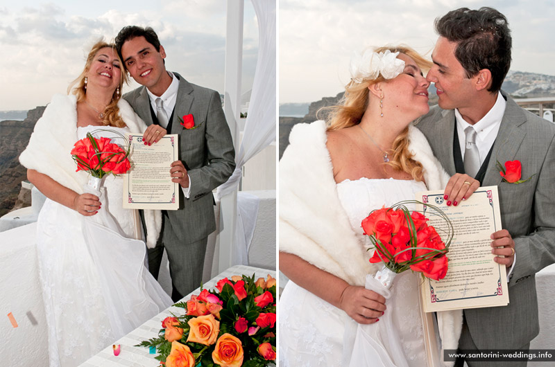 Santorini Wedding At St. Irini Chapel