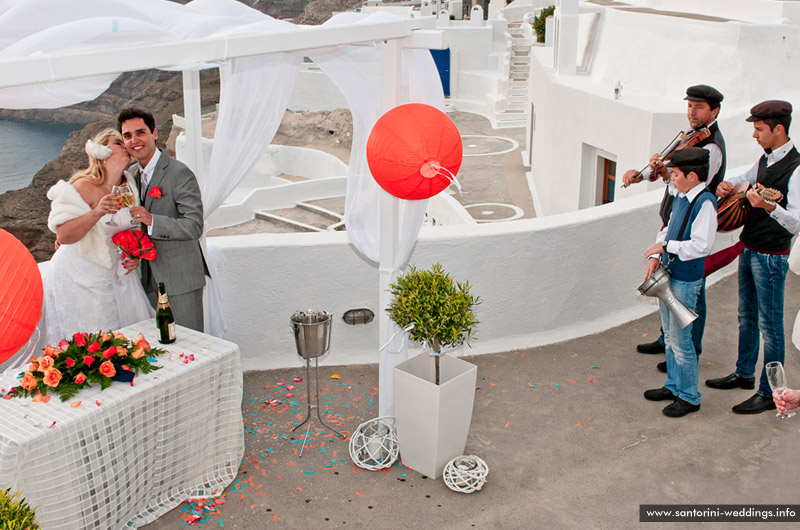 Santorini Wedding At St. Irini Chapel