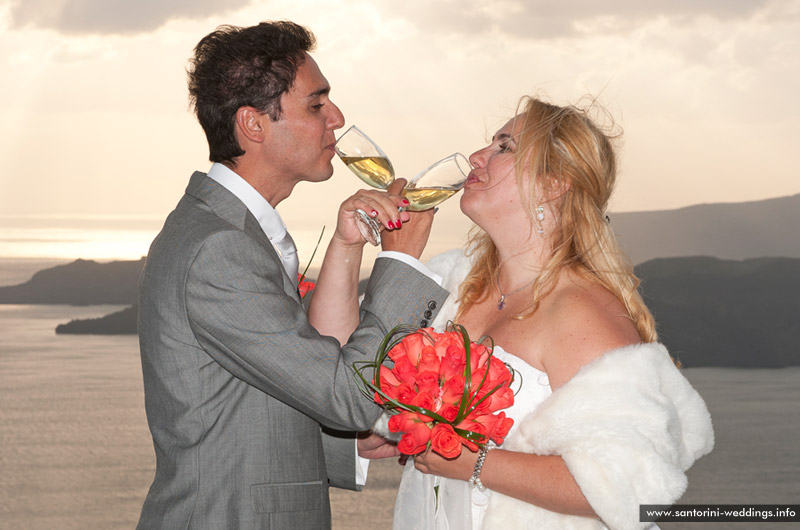 Santorini Wedding At St. Irini Chapel