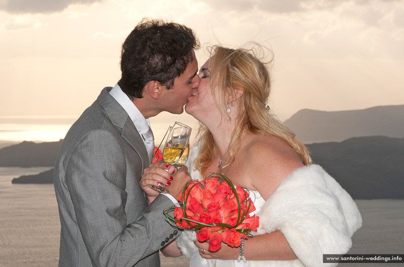 Santorini Wedding At St. Irini Chapel