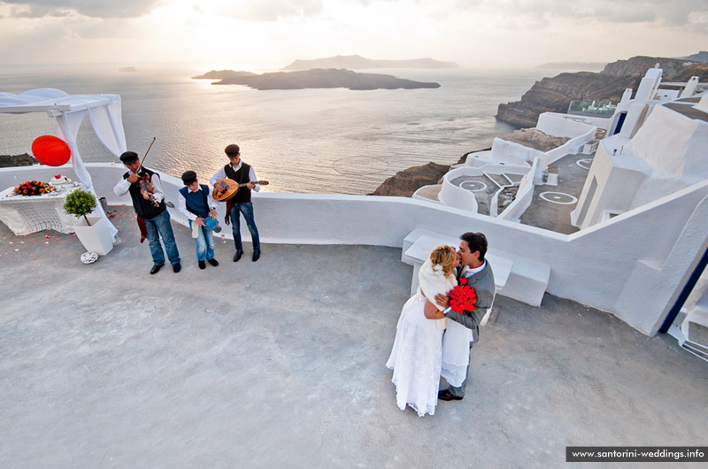 Santorini Wedding At St. Irini Chapel