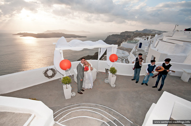 Santorini Wedding At St. Irini Chapel