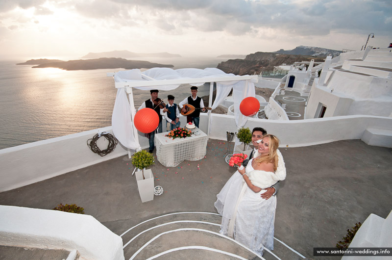 Santorini Wedding At St. Irini Chapel