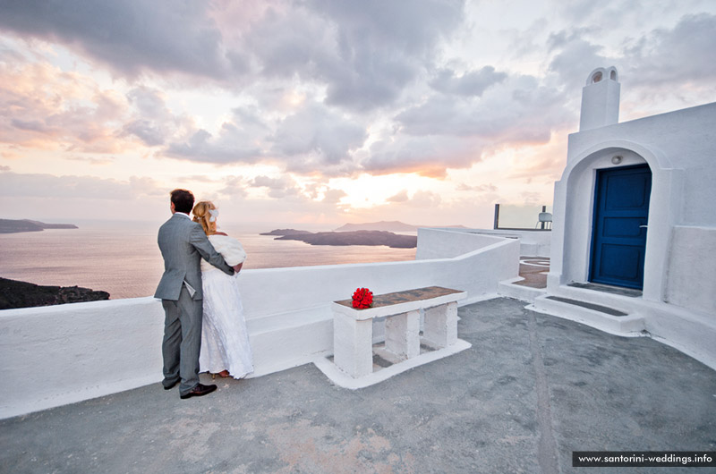 Santorini Wedding At St. Irini Chapel