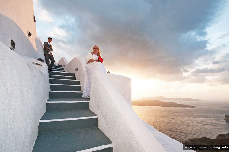 Santorini Wedding At St. Irini Chapel