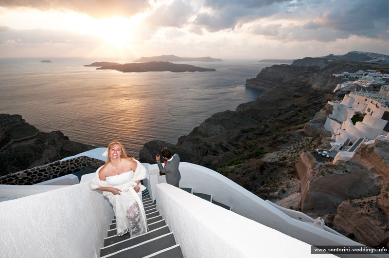 Santorini Wedding At St. Irini Chapel