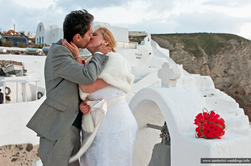 Santorini Wedding At St. Irini Chapel