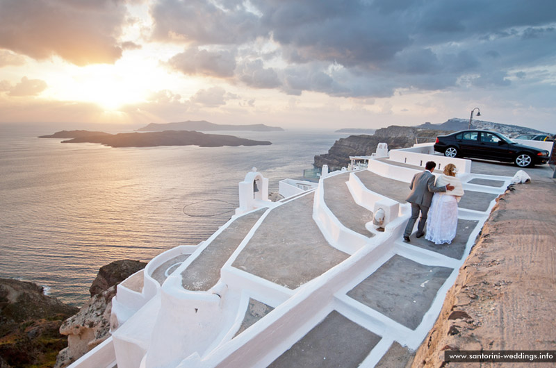 Santorini Wedding At St. Irini Chapel