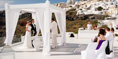 dana villas weddings santorini