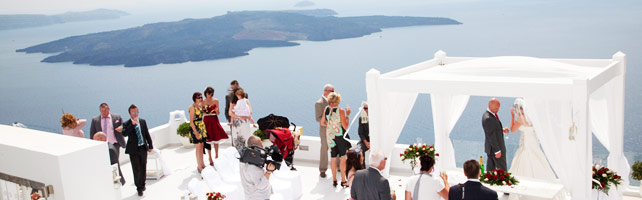 dana villas weddings santorini