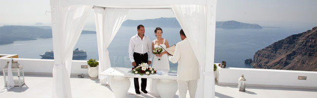 dana villas weddings santorini