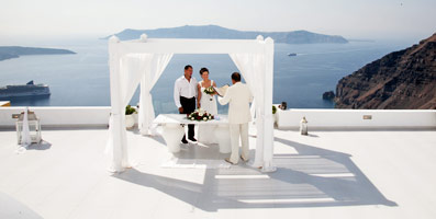 dana villas weddings santorini