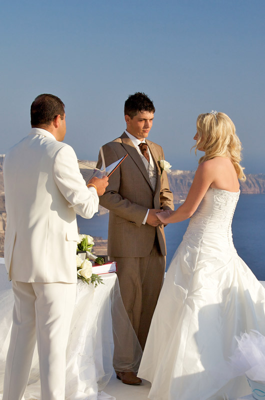 santorini wedding ceremony