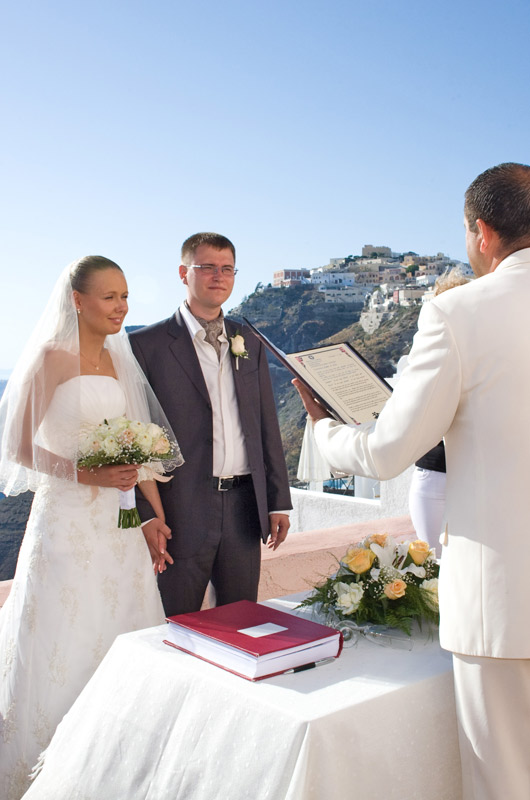 santorini wedding ceremony