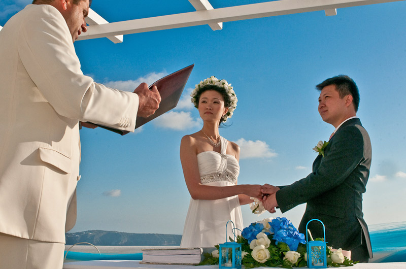 santorini wedding ceremony