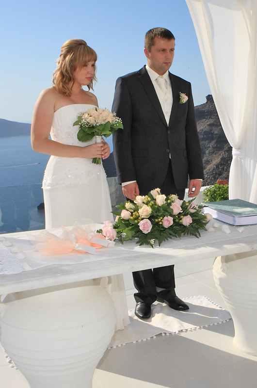 santorini wedding ceremony