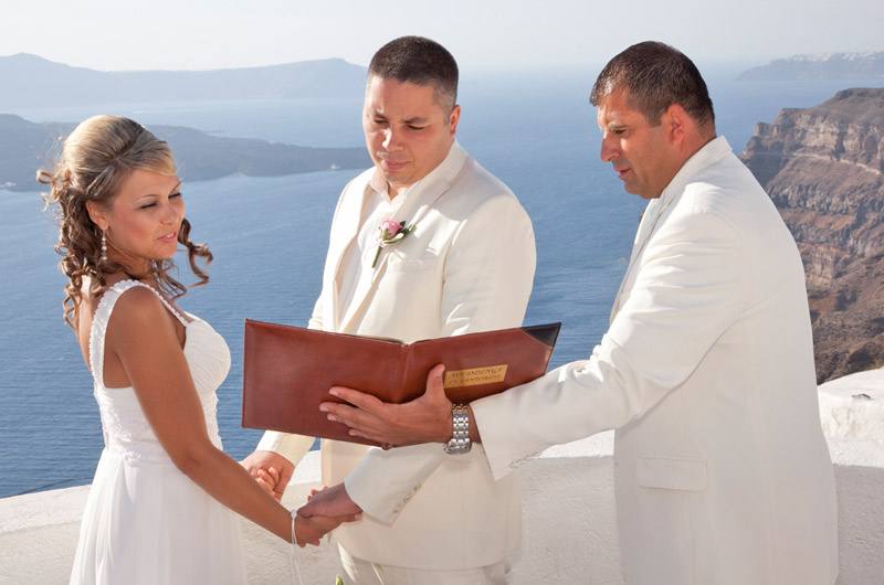 santorini wedding ceremony