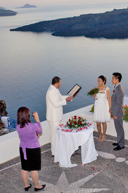 santorini wedding location