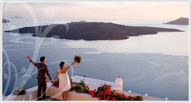 romantic atmosphere deep blue waters white washed houses and unique