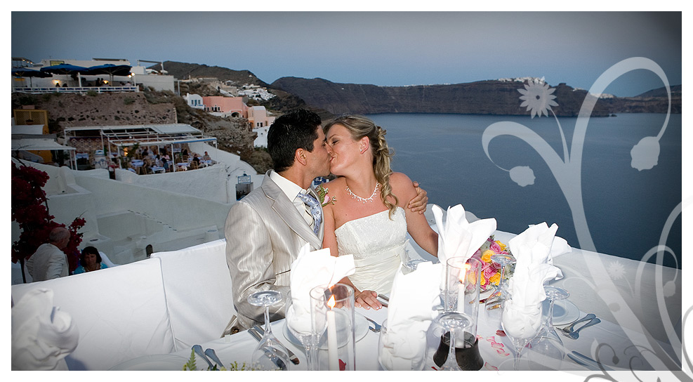 Wedding Reception Santorini Island Wedding Reception Ideas
