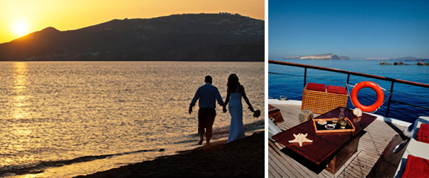 Sunset ceremony on board